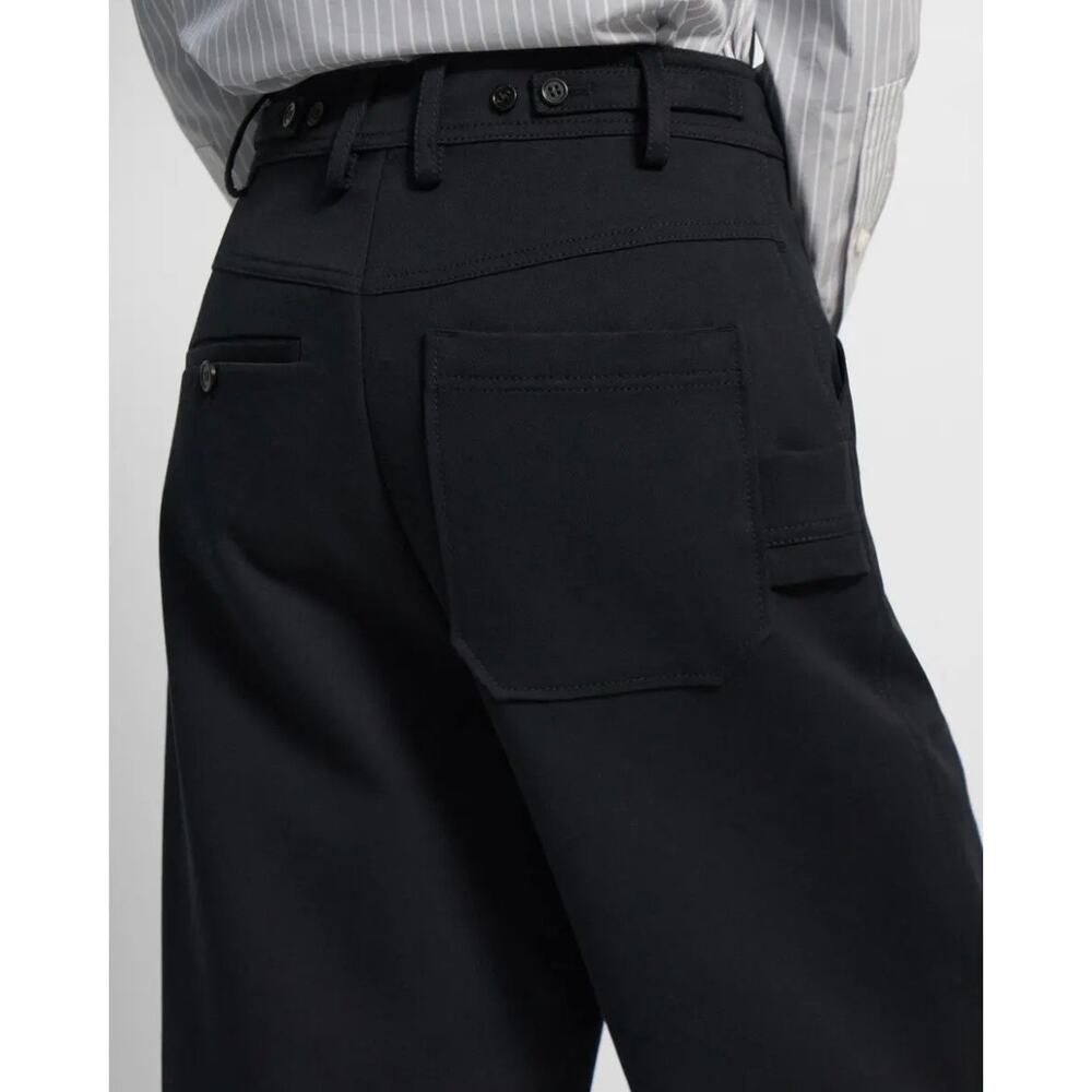 Theory Project Cotton Wool Twill Five-Pocket Relaxed Utility Barrel Pants Size 4 - Picture 15 of 16